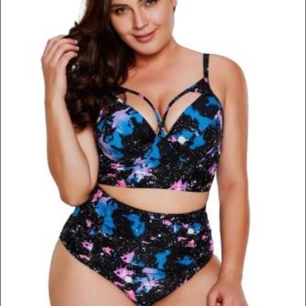 2 Piece Set Push Up High Waist Swimsuit